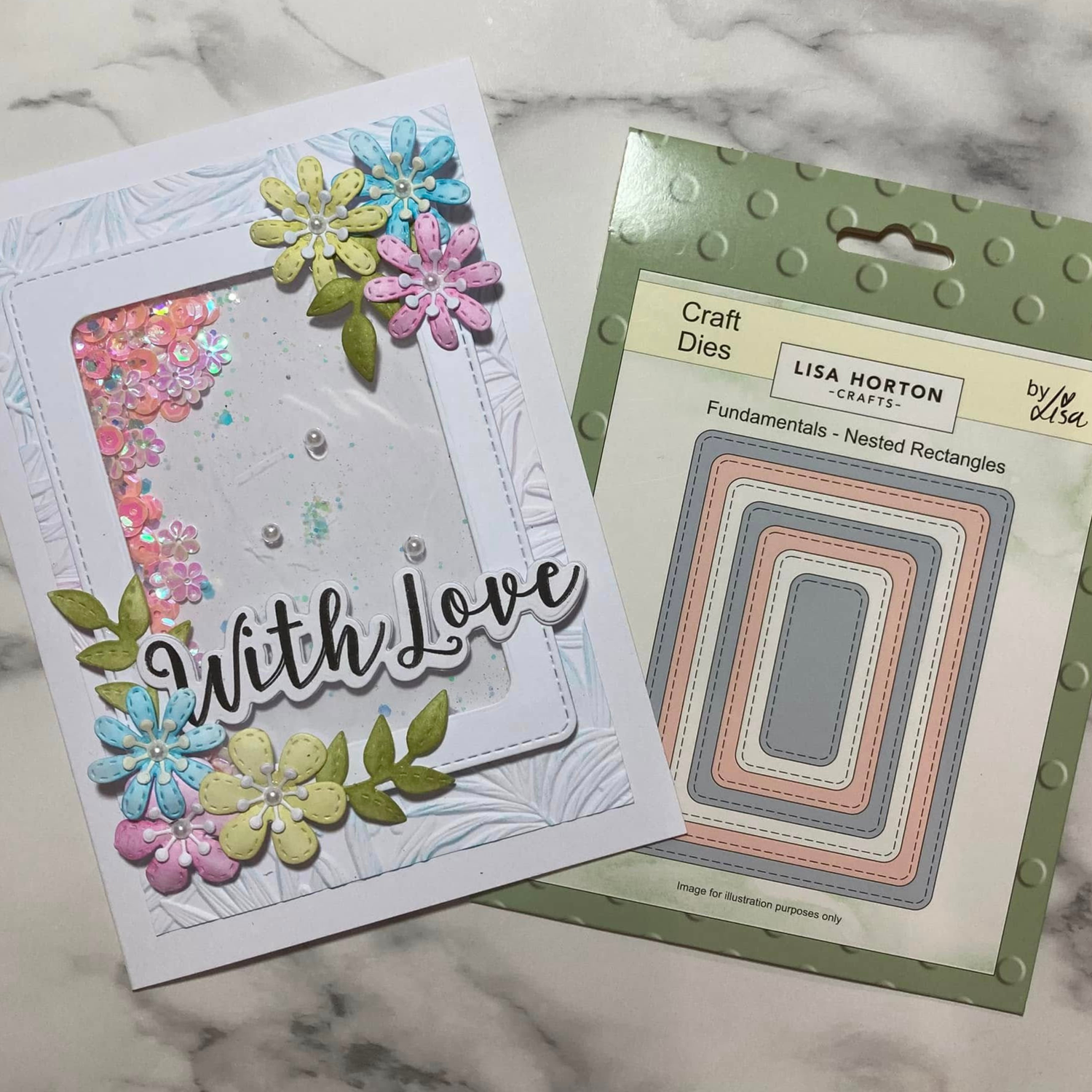 Lisa Horton Crafts Fundamentals Die Set - Nested Rectangles (7 Dies)