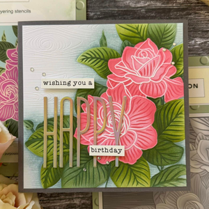 Lisa Horton Crafts Gardenia 6" x 6" 3D Embossing Folder