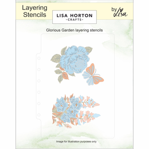 Lisa Horton Crafts Glorious Garden Layering Stencils with BONUS Dies