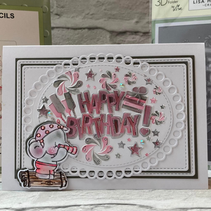 Lisa Horton Crafts Happy Birthday A6 Layering Stencils