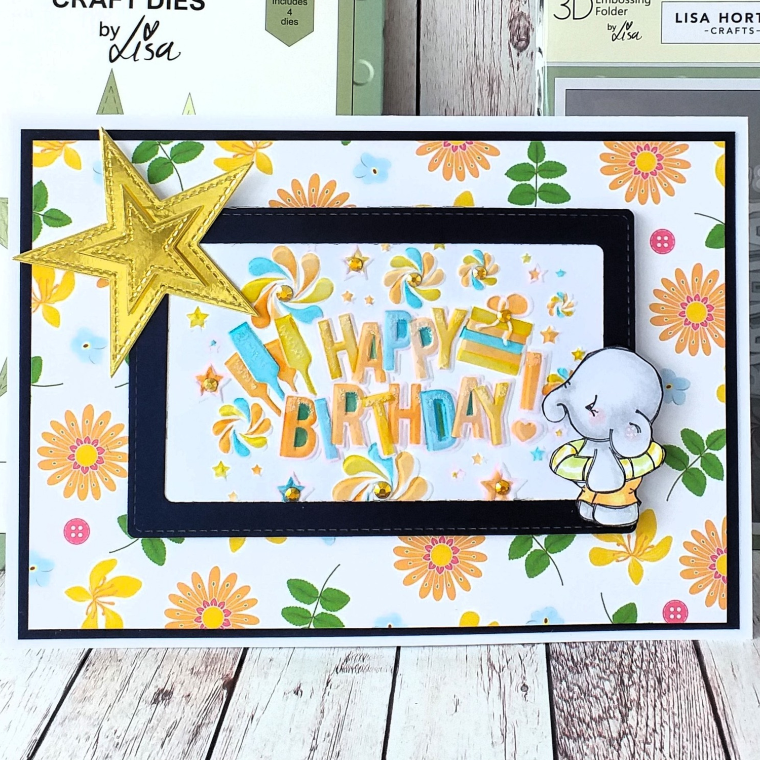 Lisa Horton Crafts Happy Birthday A6 Layering Stencils
