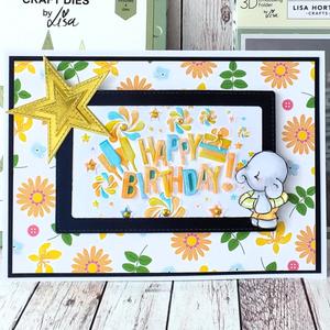 Lisa Horton Crafts Happy Birthday A6 Layering Stencils