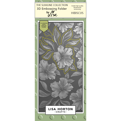 Lisa Horton Crafts Hibiscus DL 3D Embossing Folder with Die