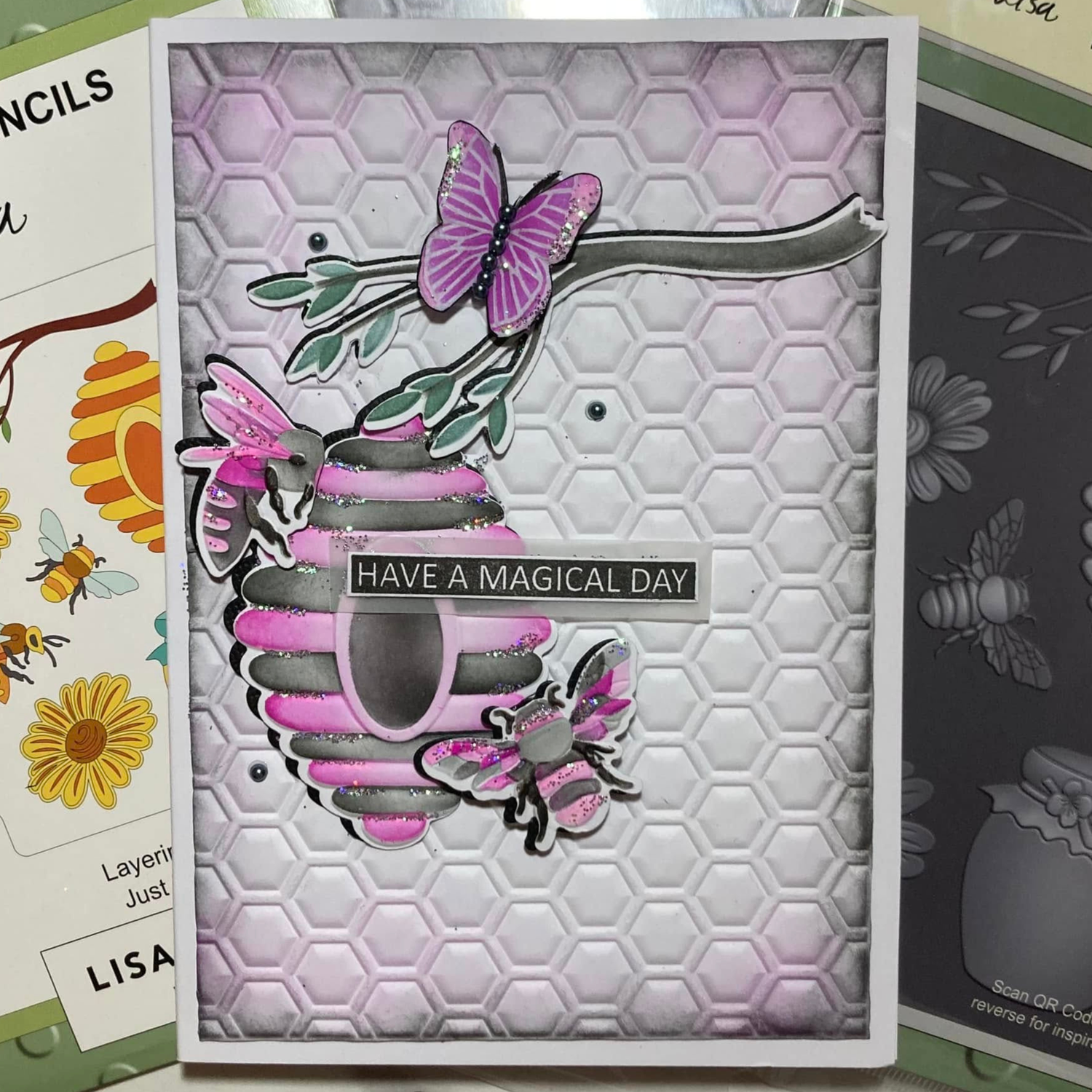 Honeycomb Background 5” x 7” 3D Embossing Folder