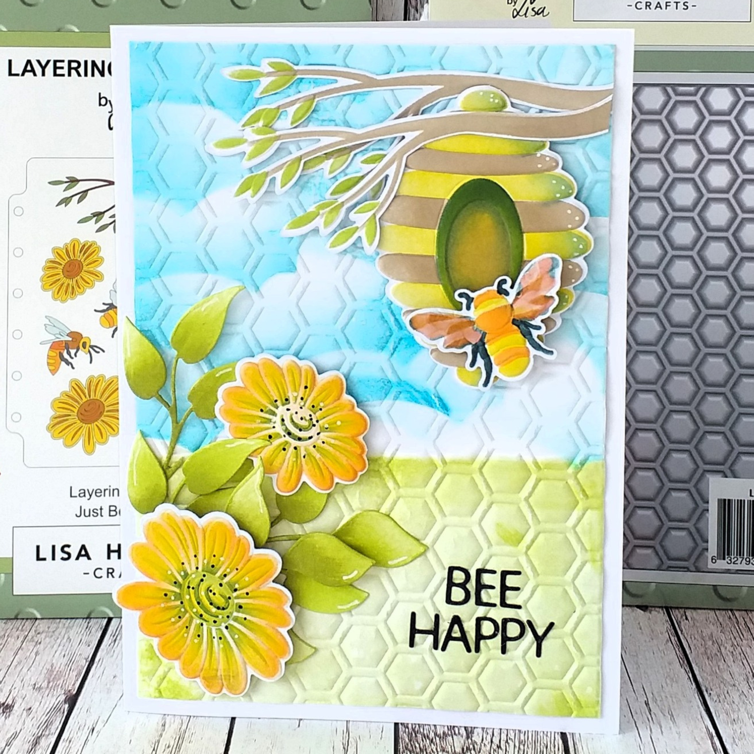 Honeycomb Background 5” x 7” 3D Embossing Folder