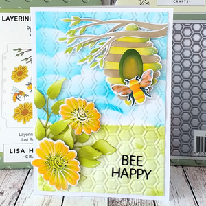 Honeycomb Background 5” x 7” 3D Embossing Folder