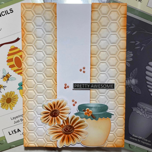 Honeycomb Background 5” x 7” 3D Embossing Folder