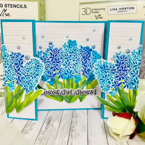 Lisa Horton Crafts Hyacinths 6" x 6" Layering Stencils