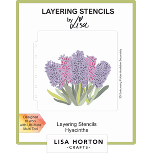 Lisa Horton Crafts Hyacinths 6" x 6" Layering Stencils