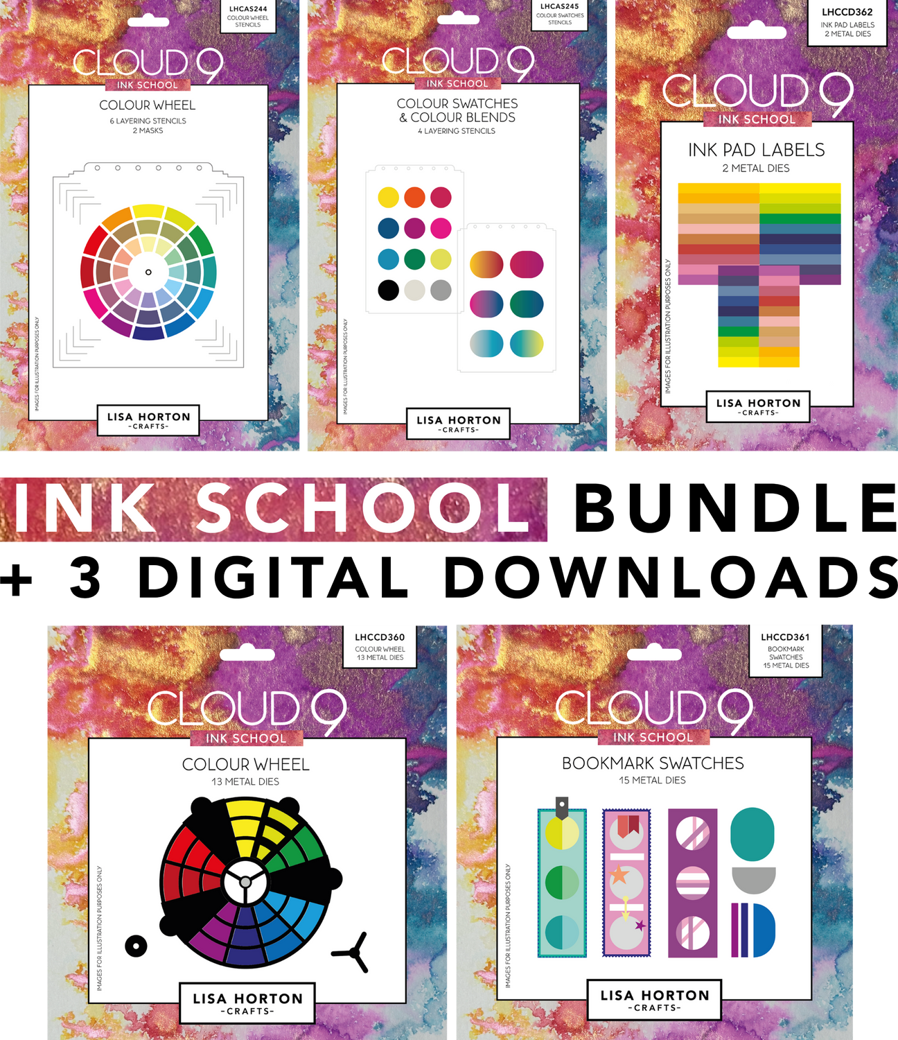 Complete Ink School Collection | Stencils, Metal Dies & Digital Downloads