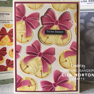 Lisa Horton Crafts Jingle Bells 5" x 7" Embossing Folder and Layering Stencil Craft Day Special
