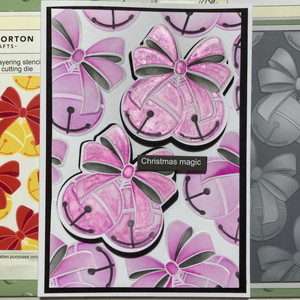 Lisa Horton Crafts Jingle Bells 5" x 7" Embossing Folder and Layering Stencil Craft Day Special