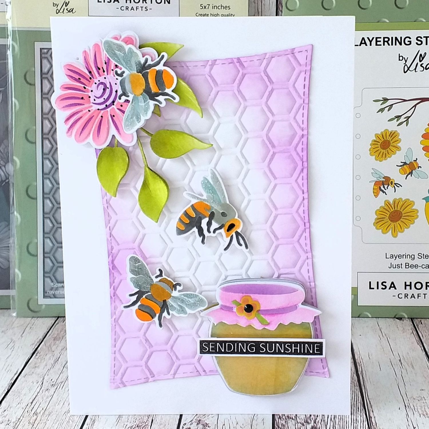 Lisa Horton Crafts Just Bee-cause 5" x 7" 3D Embossing Folder with Die
