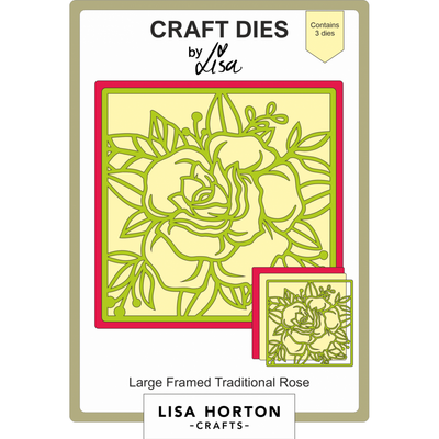 Lisa Horton Crafts Large Framed Traditional Rose Die