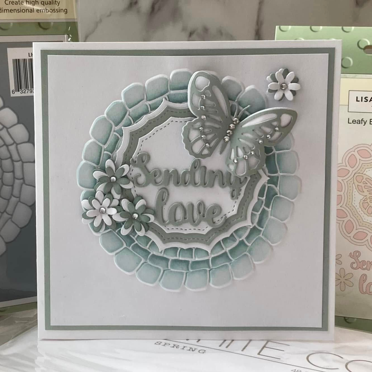 Leafy Butterfly Frame and Just A Heart Die Sets