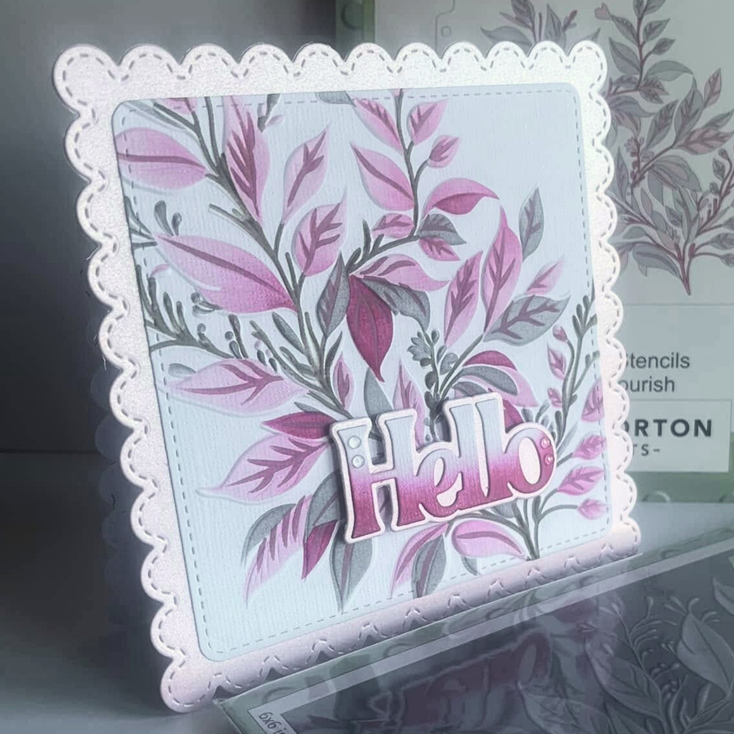 Lisa Horton Crafts Leafy Flourish 6" x 6" Layering Stencils
