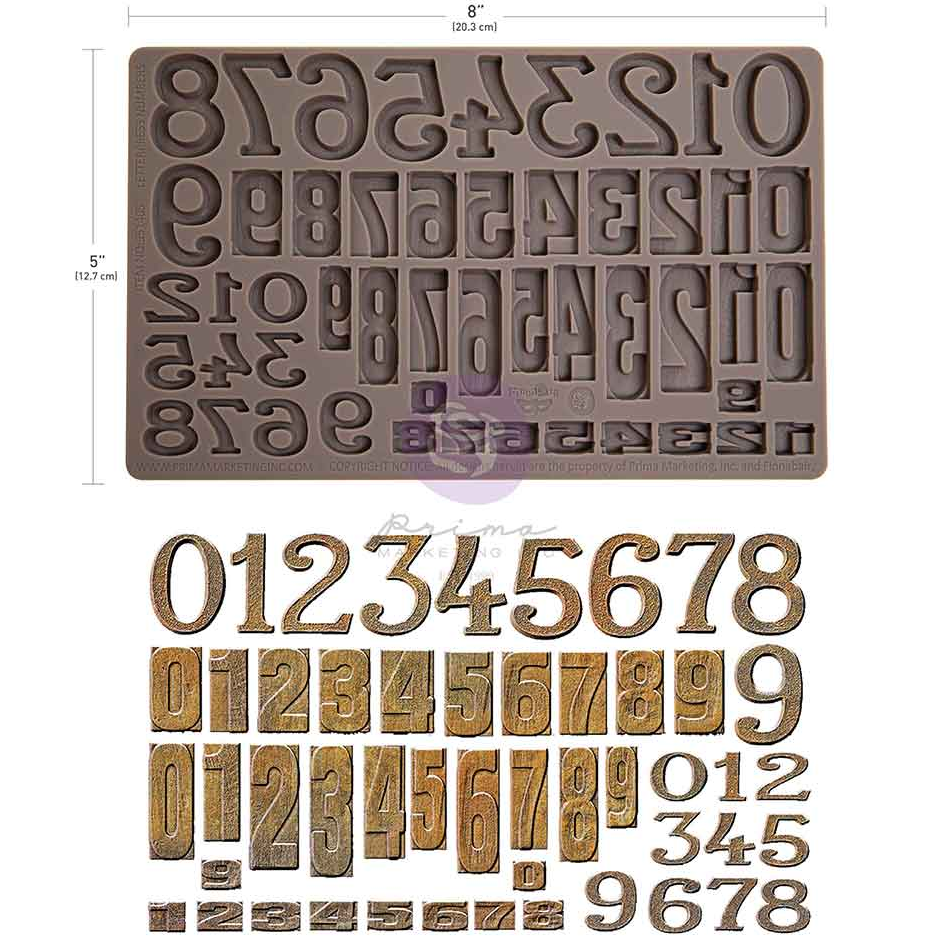 Finnabair Letterpress Numbers 5