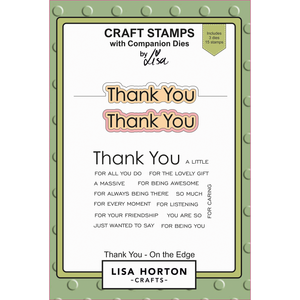 Lisa Horton Crafts Thank You - On the Edge Stamps and Dies
