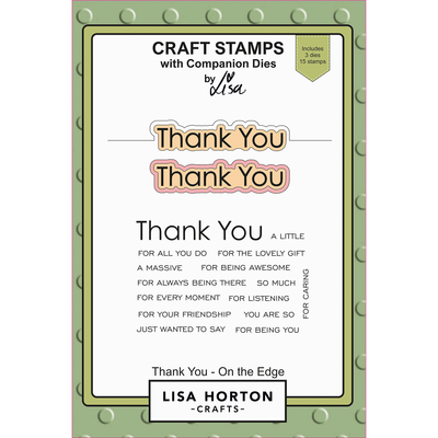 Lisa Horton Crafts Thank You - On the Edge Stamps and Dies