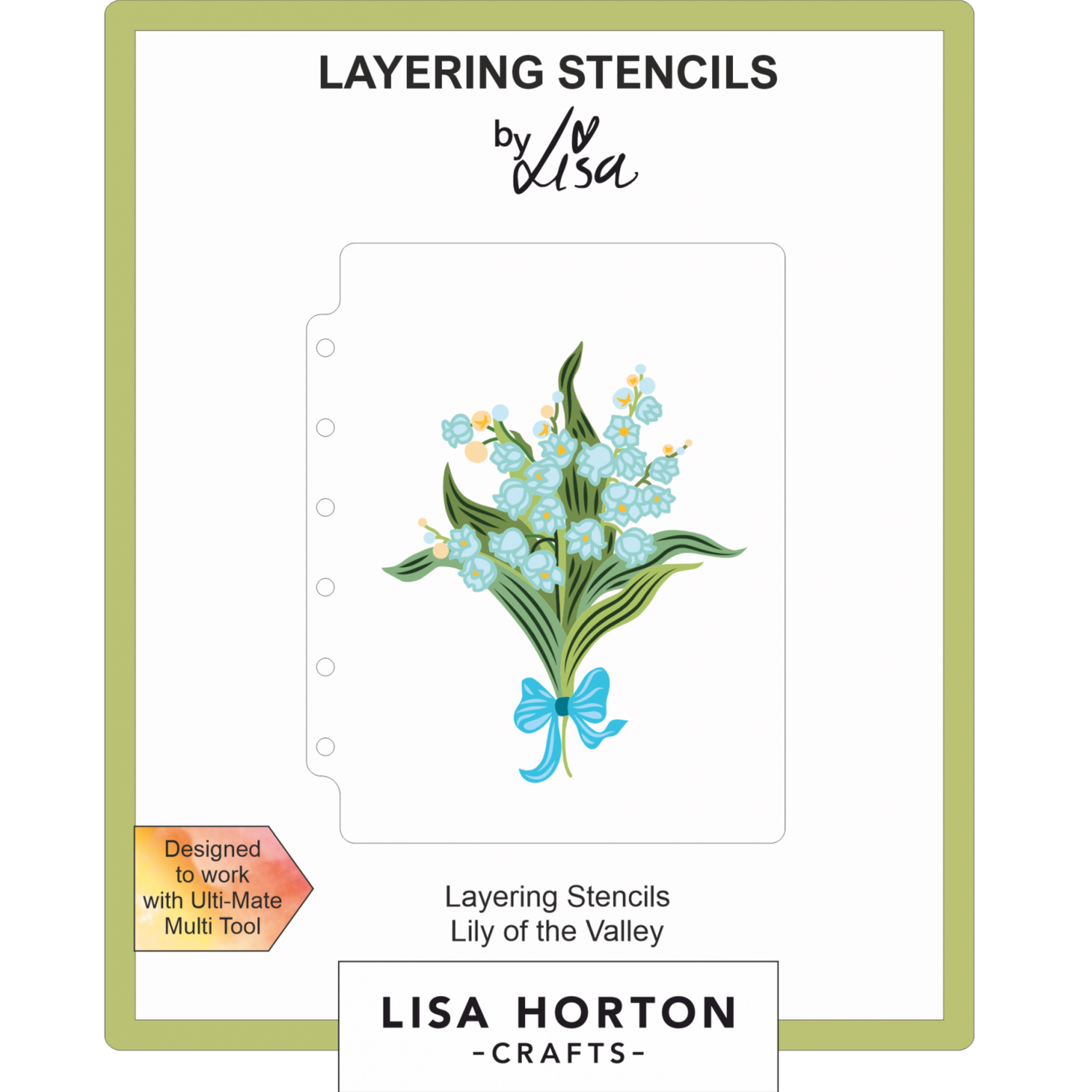 Lisa Horton Crafts Lily of the Valley A6 Layering Stencil