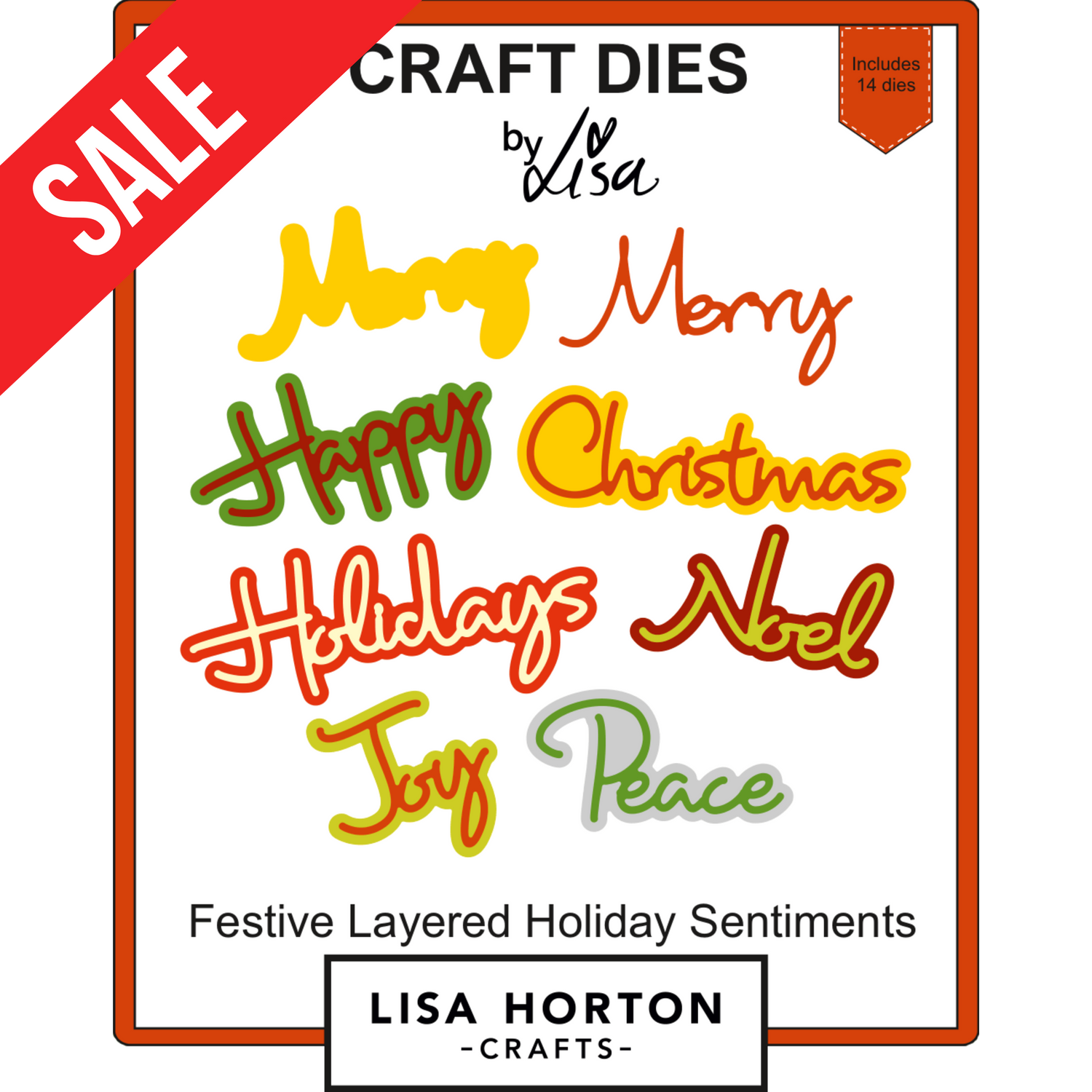 Festive Layered Holiday Sentiments dies