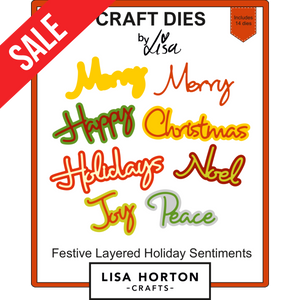 Festive Layered Holiday Sentiments dies
