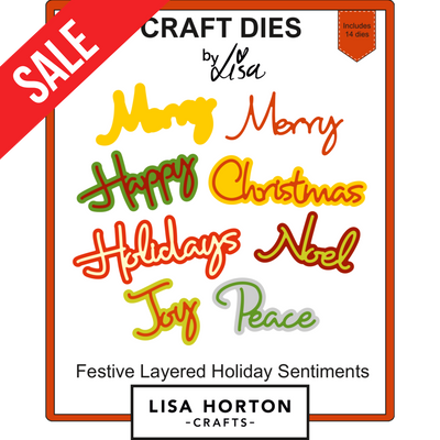 Festive Layered Holiday Sentiments dies