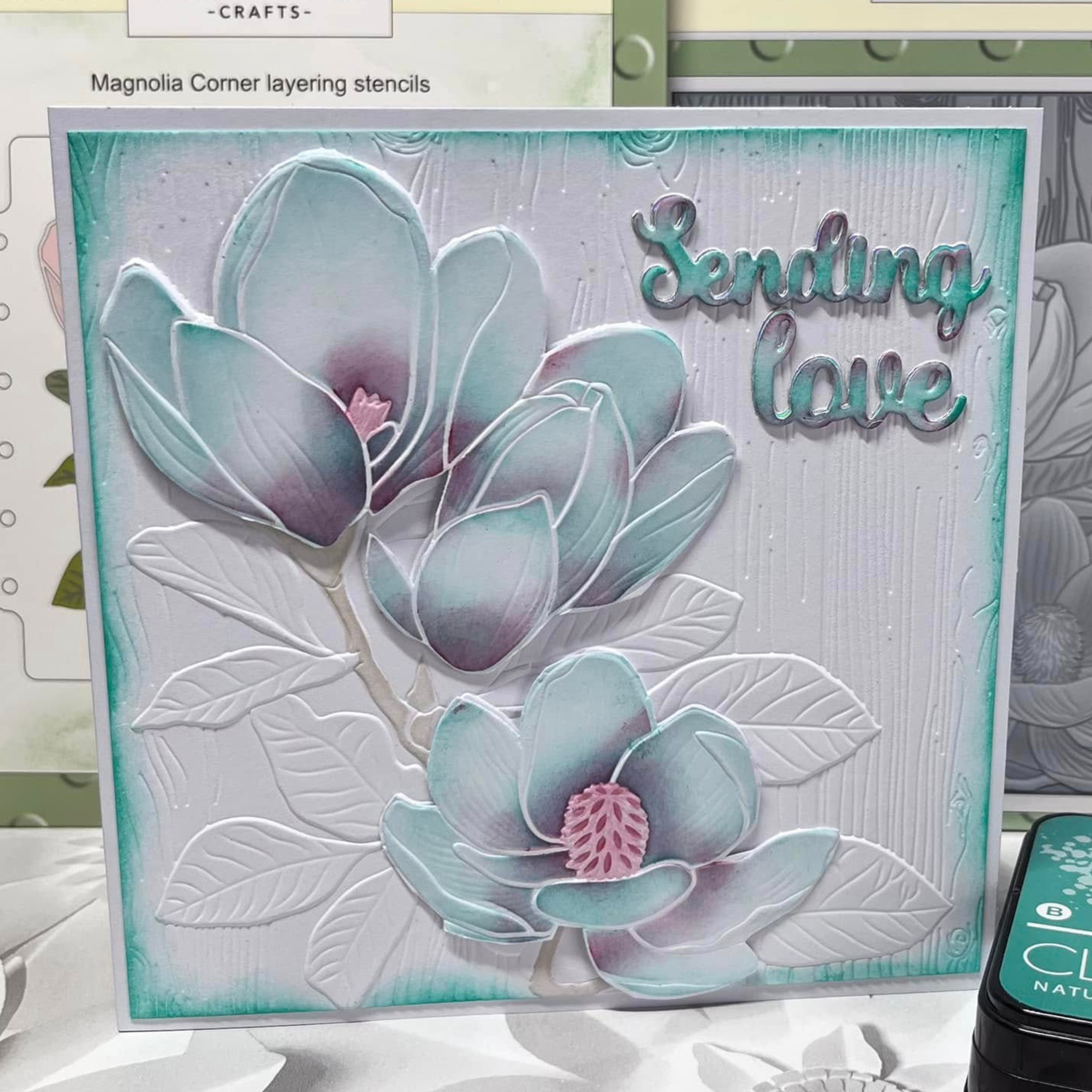 Lisa Horton Crafts Magnolia Corner 6" x 6" 3D Embossing Folder