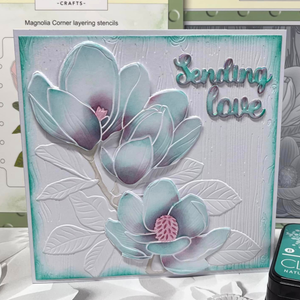 Lisa Horton Crafts Magnolia Corner 6" x 6" 3D Embossing Folder