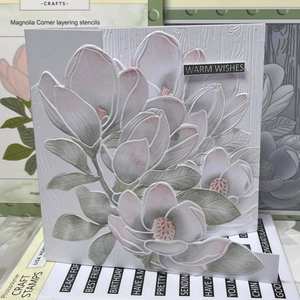 Lisa Horton Crafts Magnolia Corner 6" x 6" 3D Embossing Folder