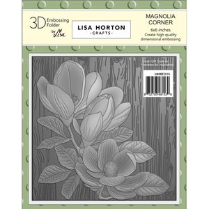 Lisa Horton Crafts Magnolia Corner 6" x 6" 3D Embossing Folder