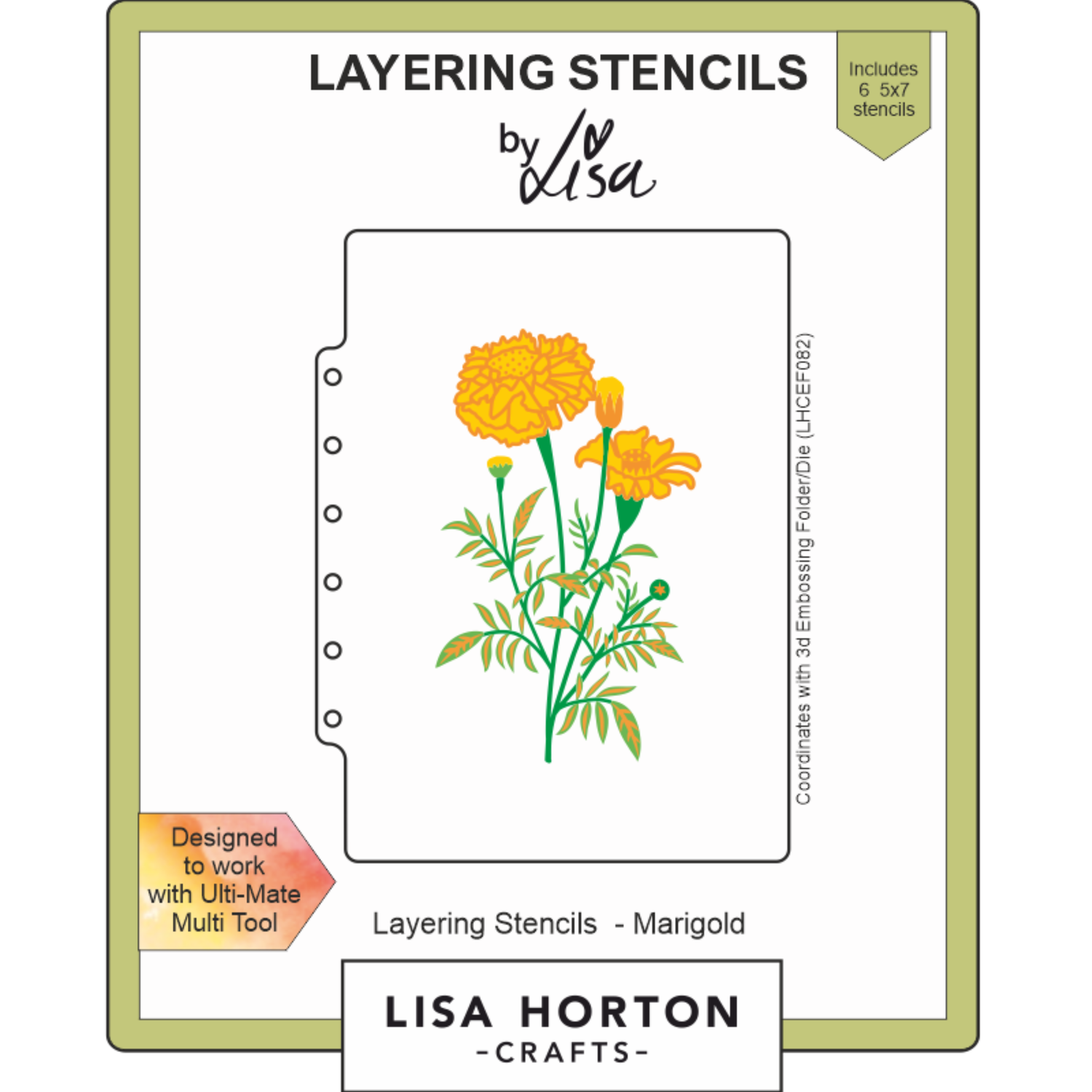 Lisa Horton Crafts Marigold Layering Stencils