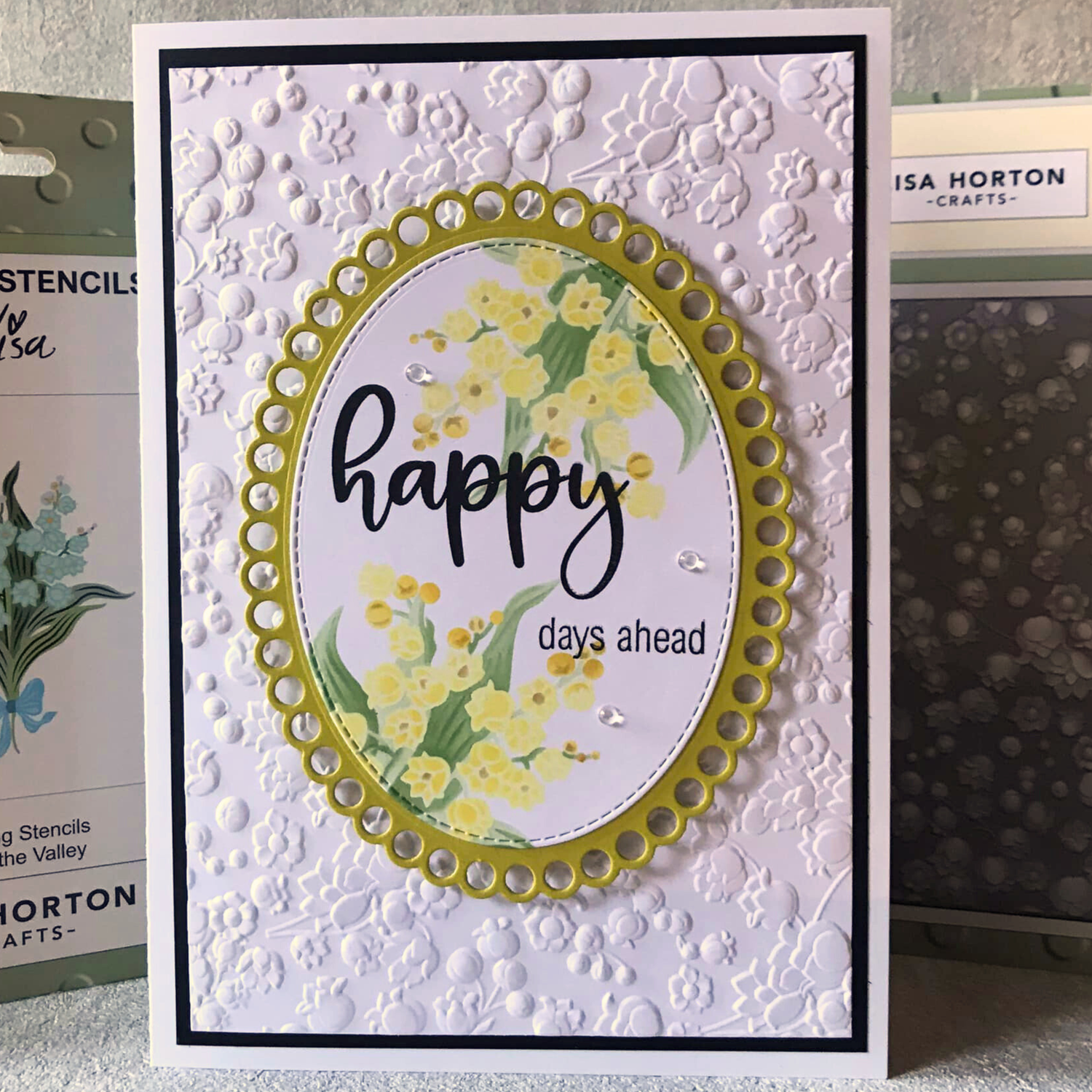 Lisa Horton Crafts Mini Blooms Lily of the Valley Background 5" x 7" Layering Stencil