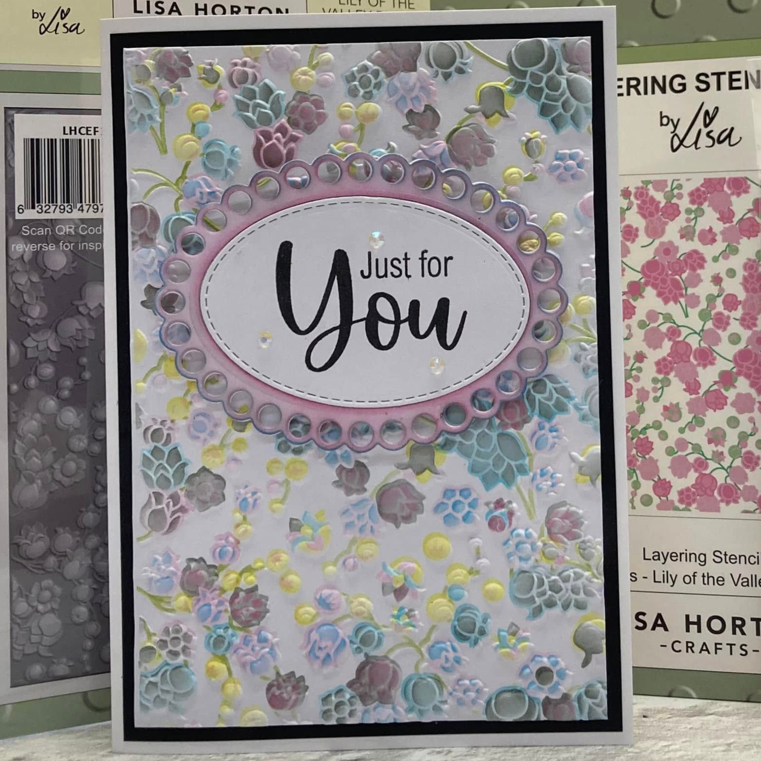 Lisa Horton Crafts Mini Blooms Lily of the Valley Background 5" x 7" Layering Stencil