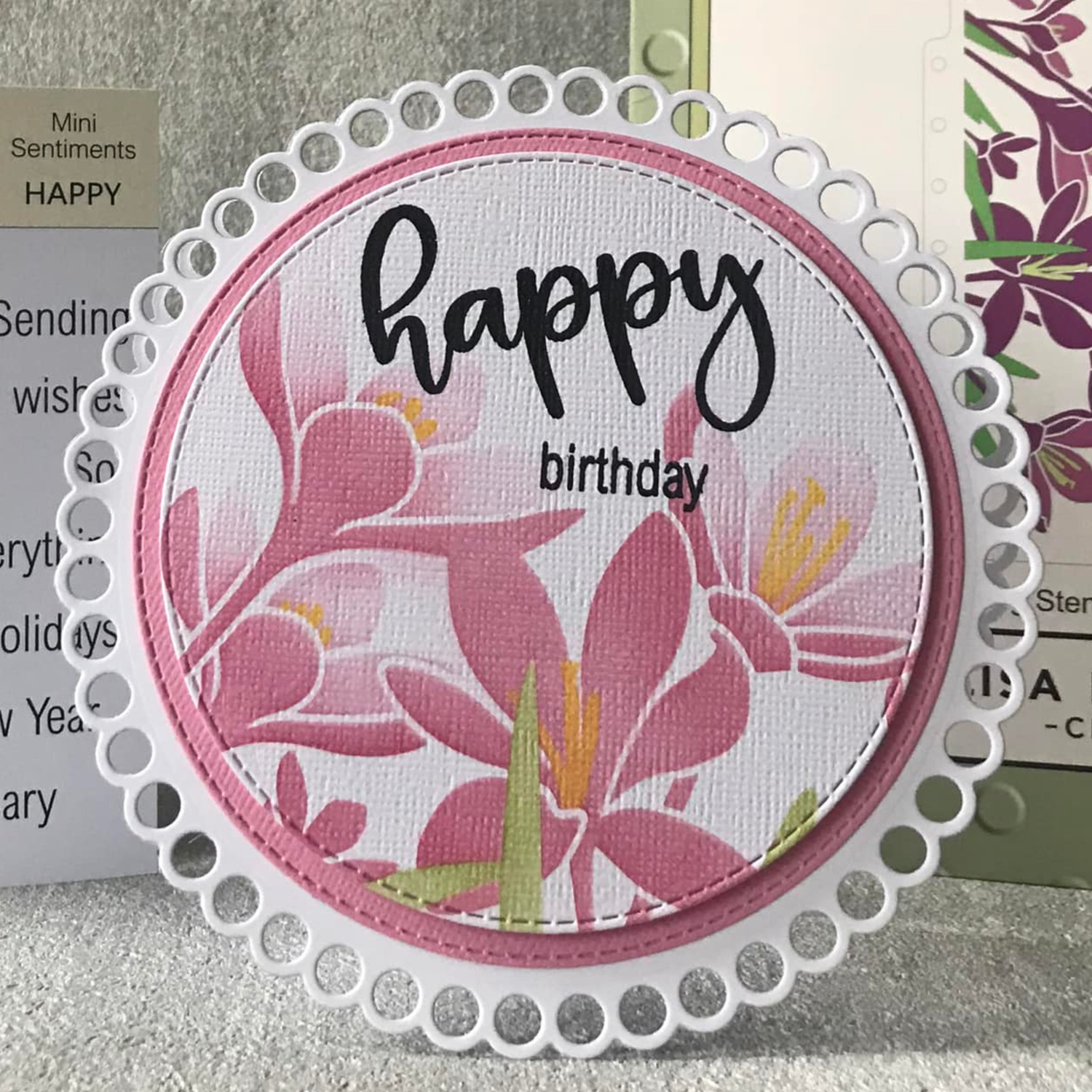 Lisa Horton Crafts Mini Sentiments - Happy