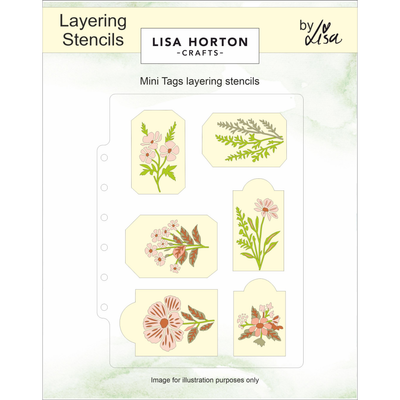 Lisa Horton Crafts Mini Tags Layering Stencils with FREE Co-ordinating Die