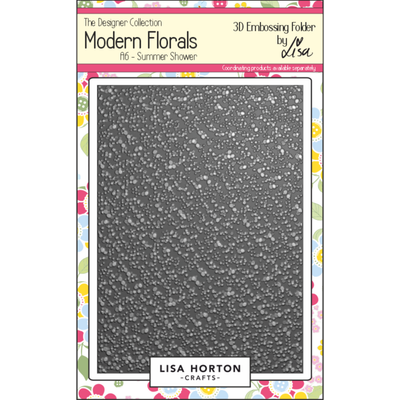 Lisa Horton Crafts Modern Florals A6 Summer Shower Embossing Folder