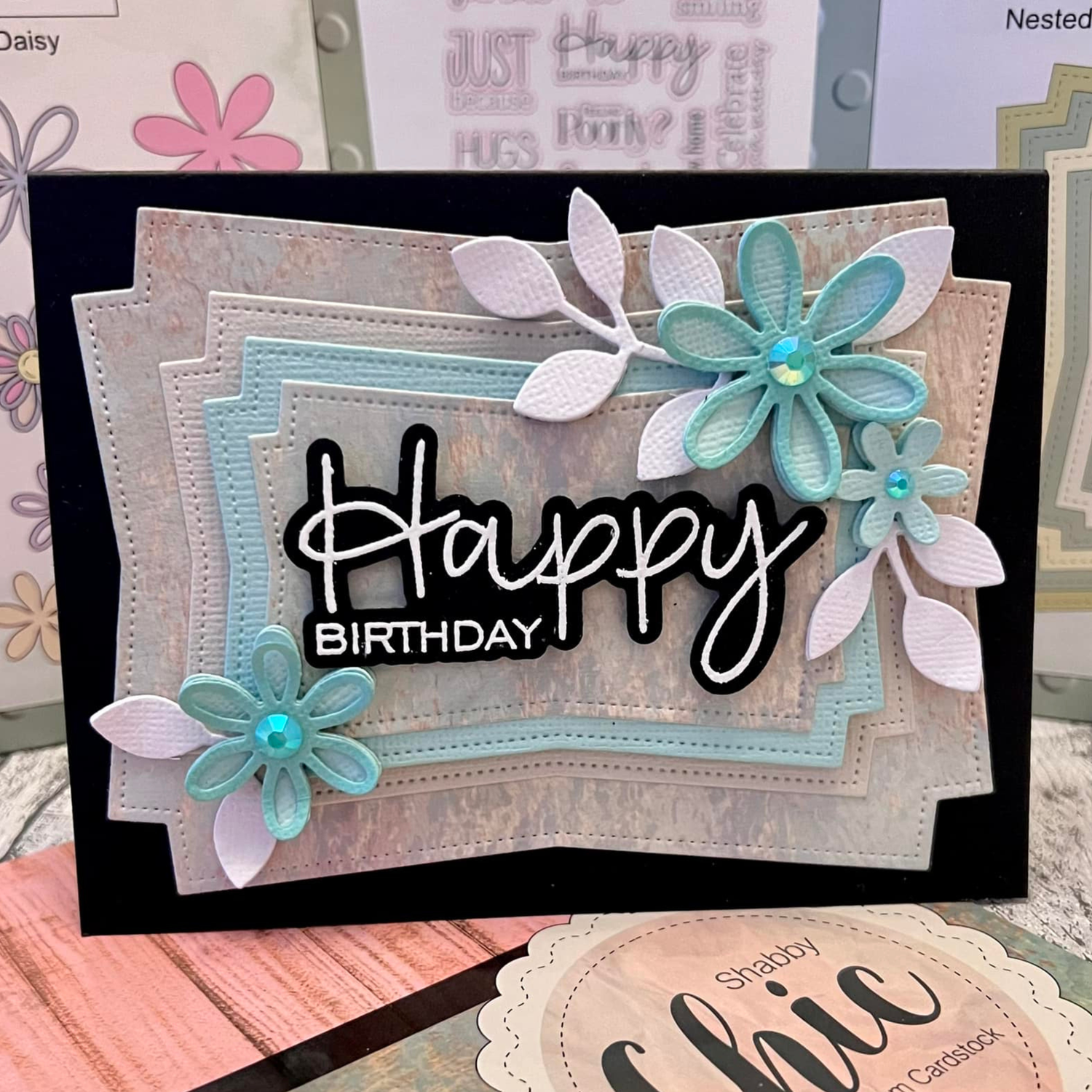 Lisa Horton Crafts Nested Labels Die Set - Twisted Rectangles