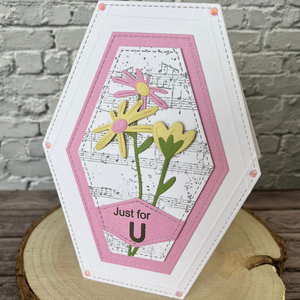 Lisa Horton Crafts Fundamentals Die Set - Nested Tall Hexagons (8 Dies)