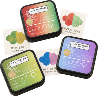 Set of 3 Limited Edition Interference Ink Pads - Christmas Cheer, Festive Fir and Yuletide Sky