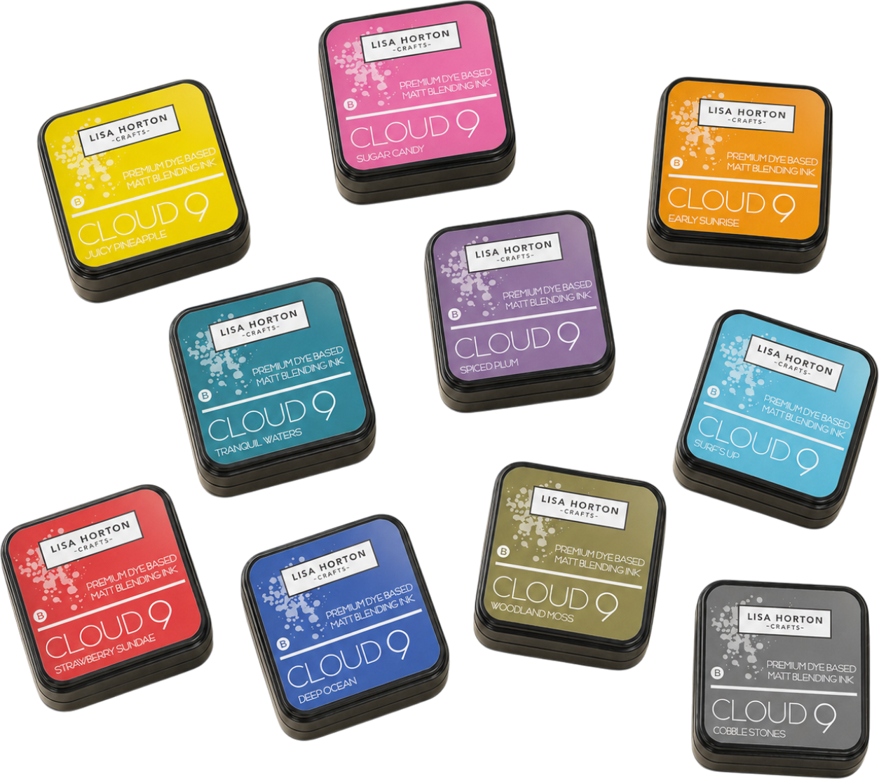 Cloud 9 Matt Blending Ink Pad Complete Collection - Release 1 (10 colours)