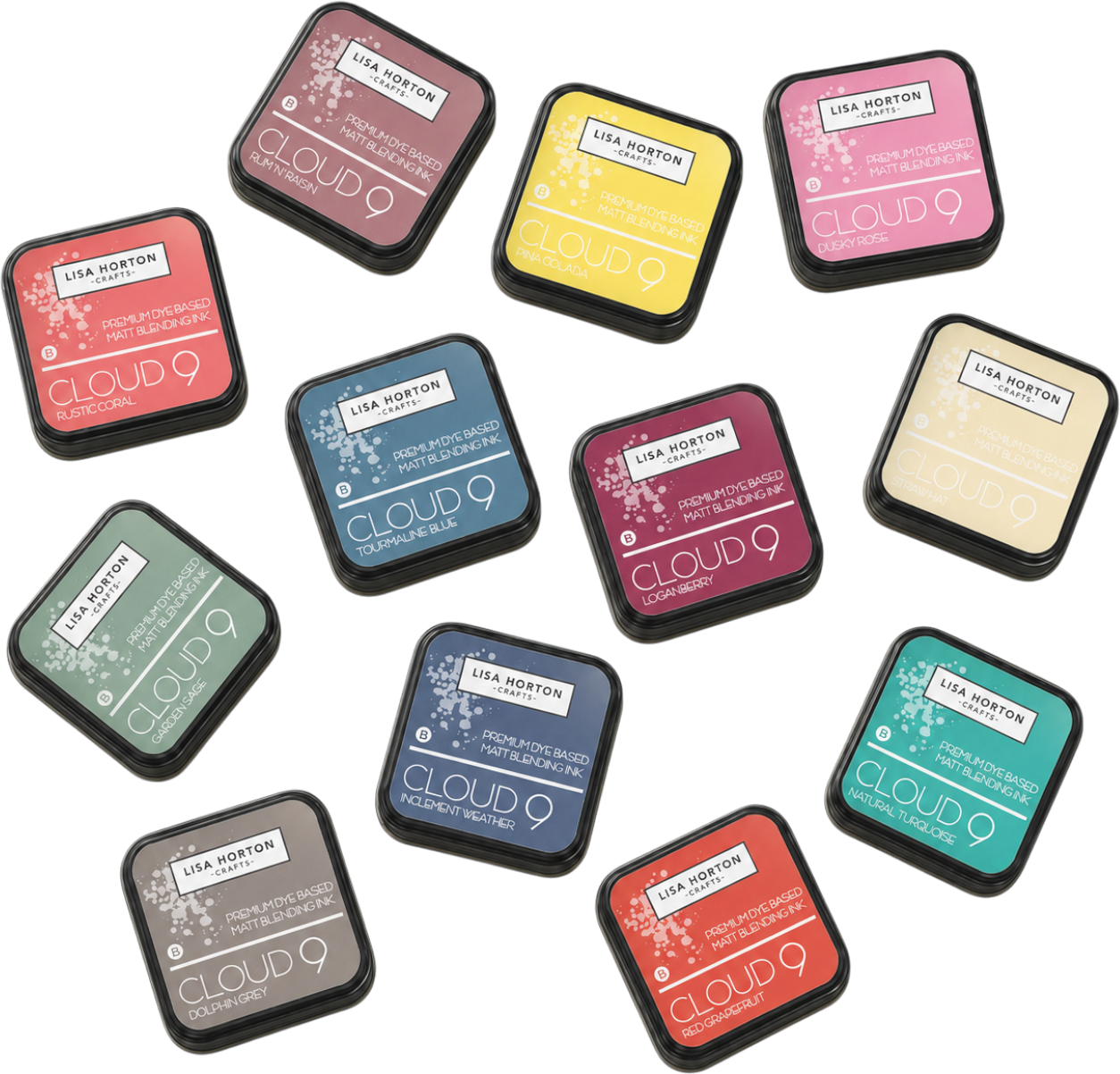 Cloud 9 Matt Blending Ink Pad Complete Collection - Release 3 (12 colours)