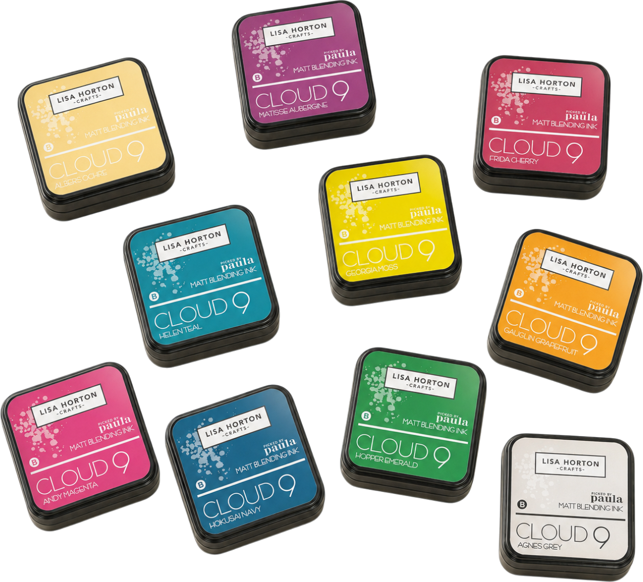 Picked by Paula' Cloud 9 Matt Blending Ink Pad Complete Collection (10 colours)