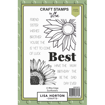 Lisa Horton Crafts Off the Edge Sunflowers A5 Stamp Set