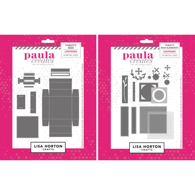 Paula Creates for Lisa Horton Crafts Thrifty Box and Elements Die Set Bundle