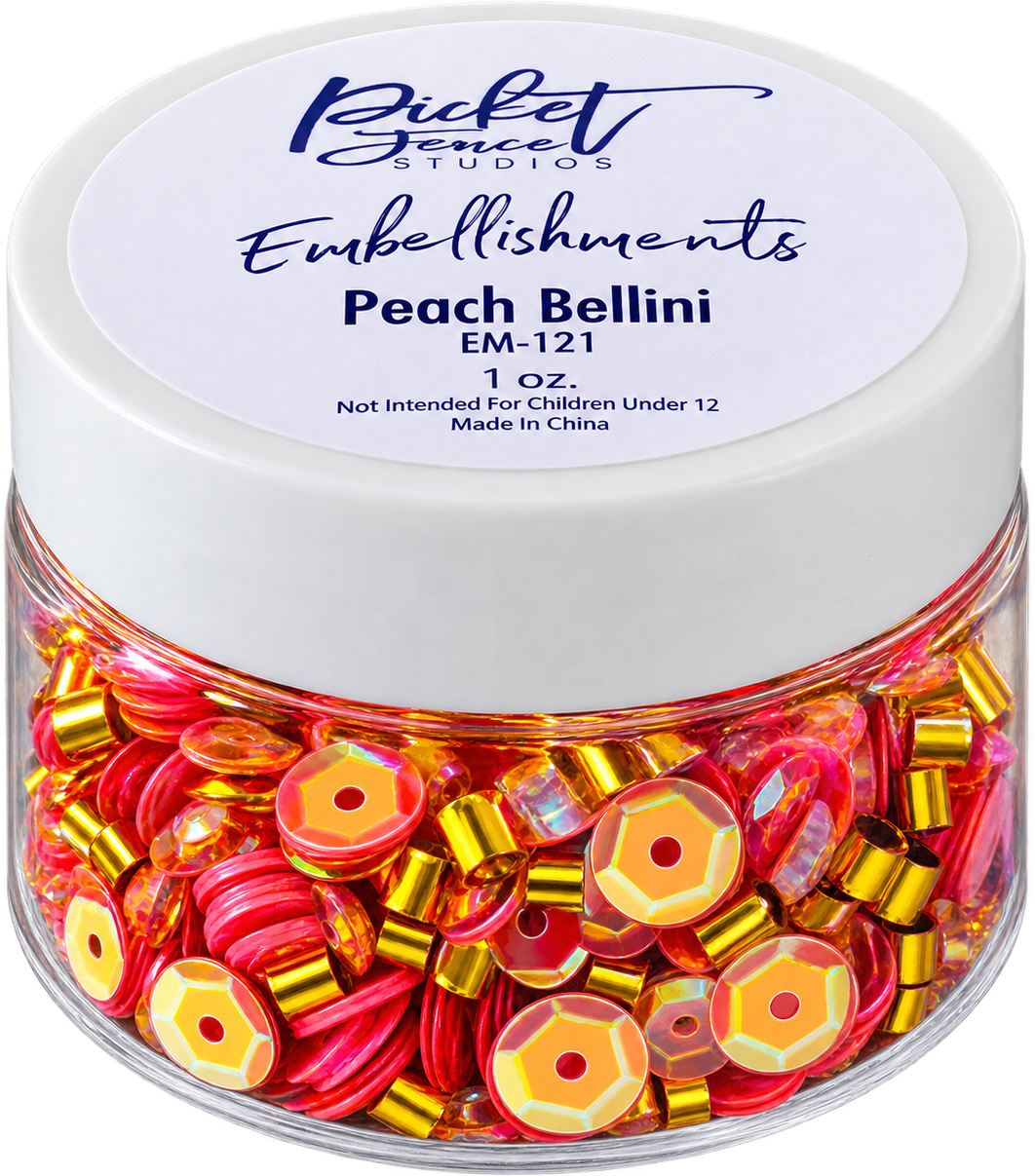 Picket Fence Studios 1 oz Embellishment Jar - Peach Bellini