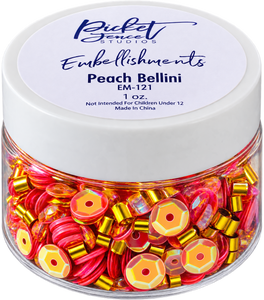 Picket Fence Studios 1 oz Embellishment Jar - Peach Bellini