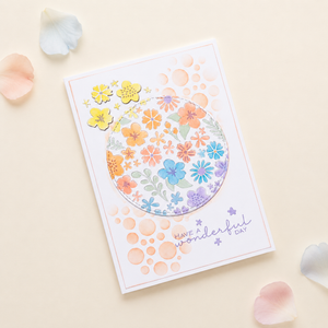 The Studio Collection Ombré Florals Layering Stencils & Die Set