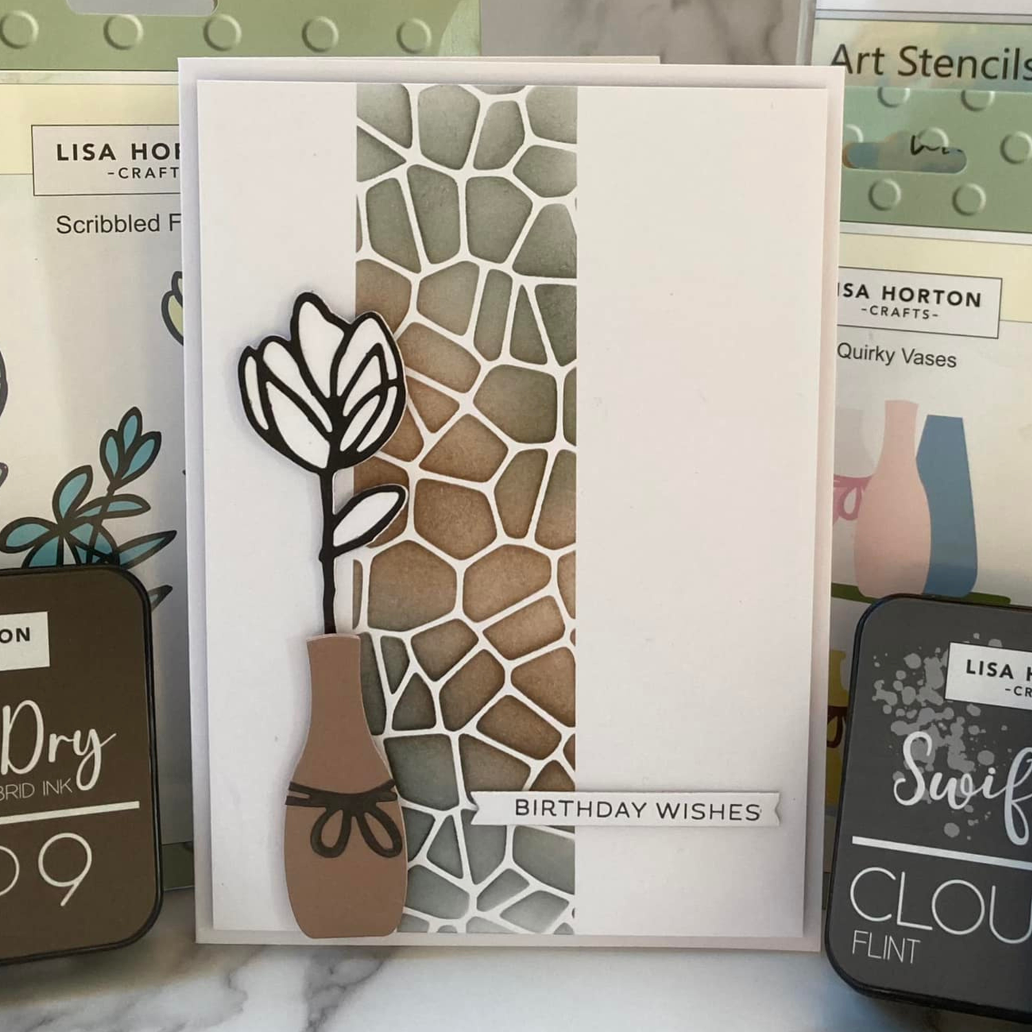 Lisa Horton Crafts A5 Pebbles Stencil