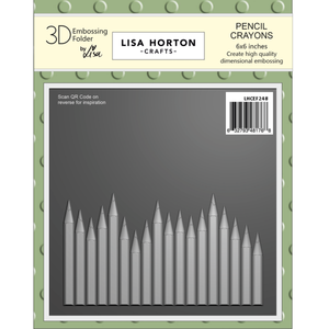 Lisa Horton Crafts Pencil Crayons 6" x 6" 3D Embossing Folder